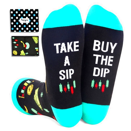 HAPPYPOP Funny Socks Crazy Socks, Horror Movie Faith Gifts Stocking Marketing Poker Gifts For Men