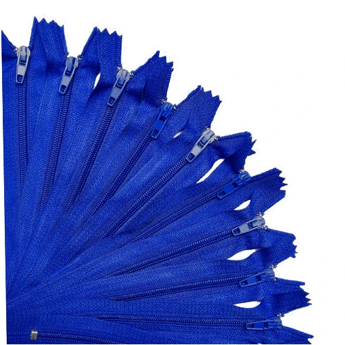 KGS 4 inch Nylon Zipper for sewing crafts | 20 Zippers/pack (Royal Blue)