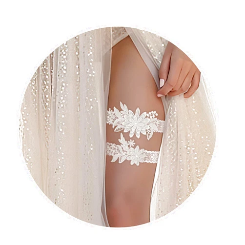 WRNZL Garters for Bride, Wedding Garter, Thigh Garter, Wedding Garter Set for Brid