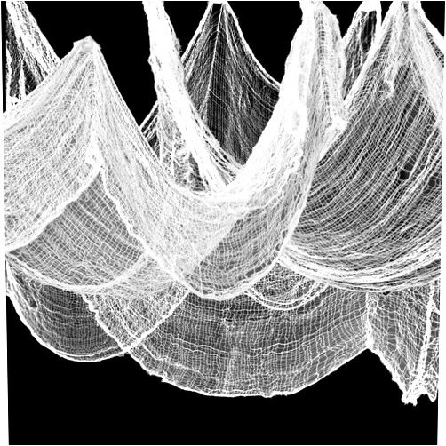NEBURORA 630 x 30inch Halloween Creepy Cloth Large Size Spooky Halloween Supplies White Haunted Mansion Decor for Halloween Party Garden Patio Outdoor Home Dining Table Staircase Wall Decor Supplies