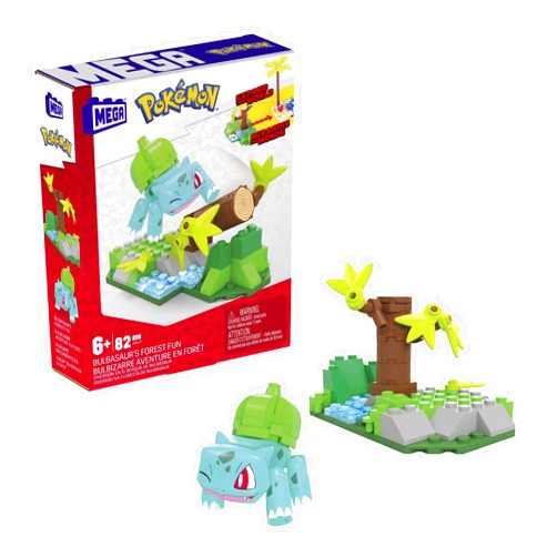 Mega Pokémon Building Toys Set, Bulbasaur’s Forest Fun with 82 Pieces, 1 Poseable Character, for Kids
