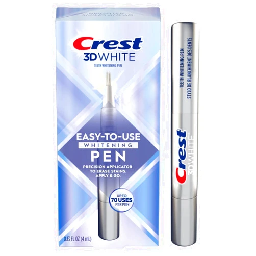 Crest 3DWhite Teeth Whitening Pen – Easy to Use, Erases Surface Stains – Up to 75 Uses per Pen – Convenient, On-The-Go Teeth Whitening Solution