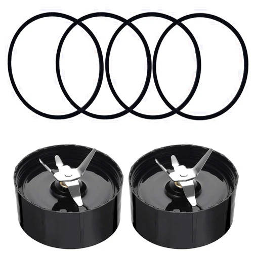 GahsElec 250W Replacement Blades and Gaskets for Magic Bullet Blender, Black