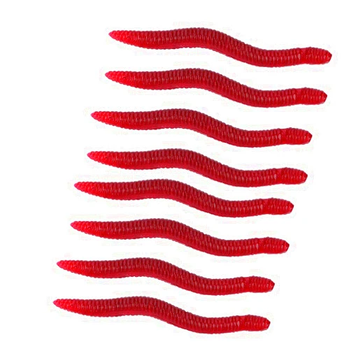 VBESTLIFE Soft Lures，4cm Bloodworm Artificial Baits Fishing Lure Earthworm Sea Bait