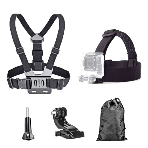 TEKCAM 4 in 1 Chest Strap and Head Mount for Gopro Hero 12, 11, 10, AKASO EK7000, Brave 4, V50, Dragon Touch, WOLFANG Action Cameras