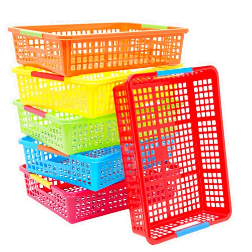 Bright Creations 6 Pack Plastic Turn In Paper Trays for Classroom, Colorful Storage Bin Basket Organizers for School Supplies, 6 Colors (10 x 13.5 In)