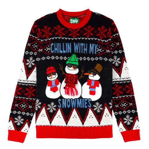 The Ugly Sweater Co. Interactive Ugly Christmas Sweaters for Holiday Fun Tacky Unisex Design, Perfect Snug Fit Breathable