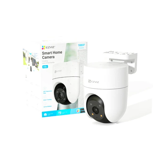 EZVIZ 360° Security Camera Outdoor with Auto-Tracking, WiFi Surveillance Camera for Home Security, Human/Motion Detection, Color Night Vision, Two-Way Talk, Waterproof, Alexa/Google | H8C 2MP