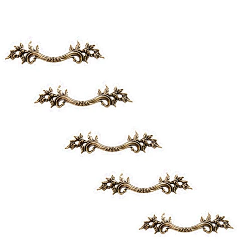 Mgoodoo 5PCS Antique Bronze Drawer Handle, French Provincial Dresser Pull Euro Style Closet Knob for Nightstand Door Cabinet Cupboard Furniture Kitchen Bathroom Bedroom