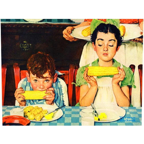 George 1000 Piece Puzzle for Adults Norman Rockwell Who's Having More Fun 27X20 Jigsaw by KI Puzzles