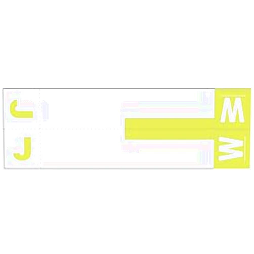 Doctor Stuff - File Folder Labels, Alphabet Letters, J/W, Compatible with Smead NCC - SNCC Series Alpha Stickers Yellow, 1-5/32