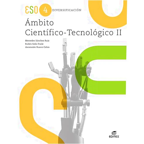 Spanish Edition by Mercedes Sánchez Ruiz (Author), Rubén Solís Fraile (Author), Ascensión Ruano Calvo (Author), Limited 123RF (Illustrator), Ángel Ovejero Sánchez (Illustrator), Preimpresión SL Discript (Illustrator), Images Getty (Illustrator), Editex Archivo (Illustrator), Juan Pablo Rada (Cover Art) & 6 more Diversificación Ámbito Científico - Tecnológico II