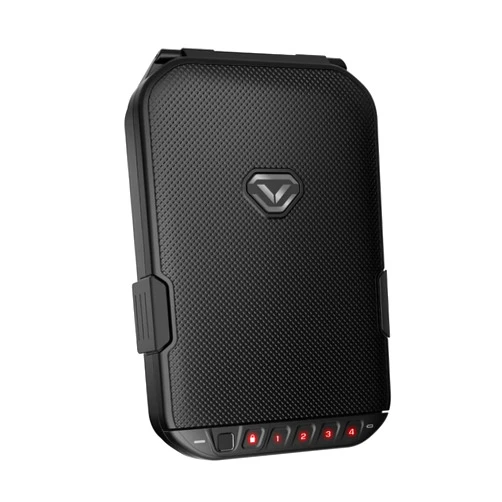 VAULTEK LifePod Secure Waterproof Travel Case Rugged Electronic Lock Box Travel Organizer Portable Handgun Case with Backlit Keypad (Covert Black) (Biometric)