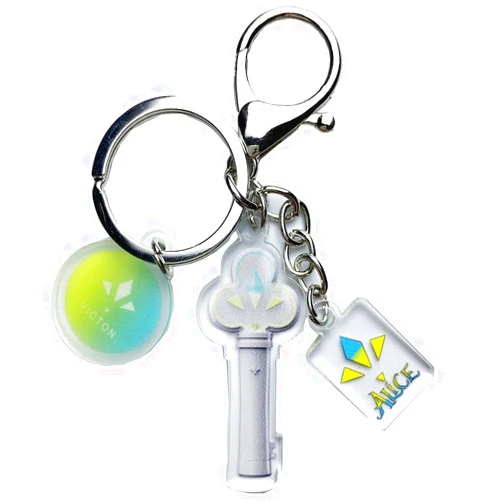 Luoyou KPOP Bangtan Boys GOT7 NCT ATEEZ NCT EXO Light Stick Keychain Accessories Key Ring Bag Ornaments (VICTON)