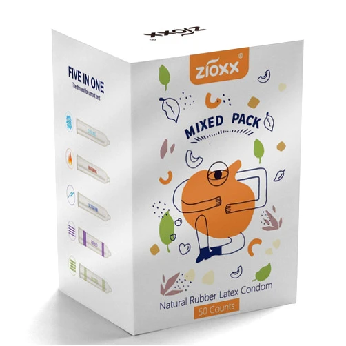ZIOXX Ultra thin Value Pack Condoms Water Based Lube 50 Pieces