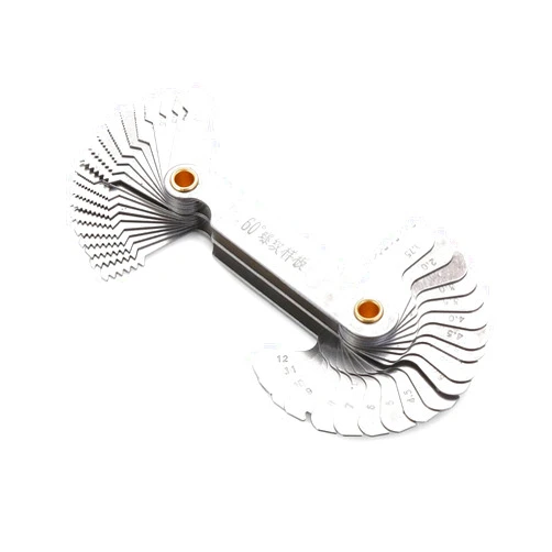HMLTD Precision Woodworking Ruler 55/60 Degree Metric Inch Thread Plug Gauge Gear Tooth Screw Pitch Gauges Measuring Carbon Steel Center Measurement Tools for Carpenter Work, Measuring and Layout (Color :