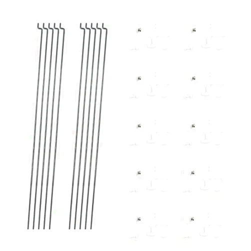 URIMPAVIDO 10PCS 4 Hole Micro Control Horns with Clevis and Steel Pushrods for RC Airplane Plane Helicopter DIY Model Aircraft Parts