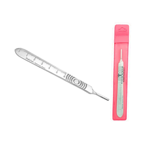 PakCan Scalpel Handle No 3 for Blades 10, 10R, 10A, 11, 12, 15, 15A, and More - Compatible with Swann Morton Dermaplaning - Surgical, Lab, and Craft Use