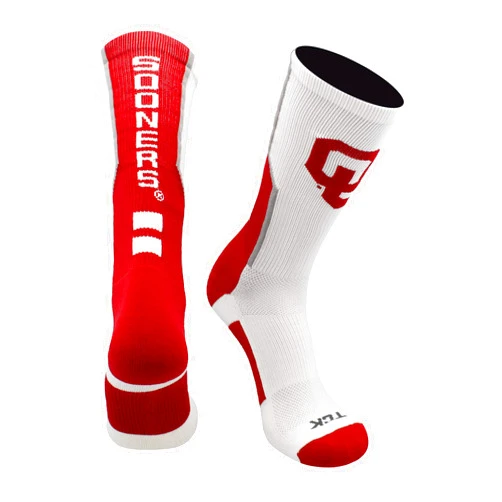 TCK OU Oklahoma Sooners Socks Perimeter Crew