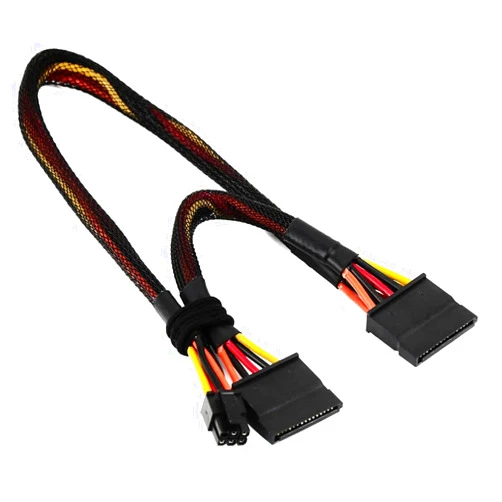 ALINNA SATA 15 Pin x2 to Mini 6 Pin ATX Cord Compatible with Dell Inspiron 3653 3650 HDD SATA Power Cable 12inch/30cm