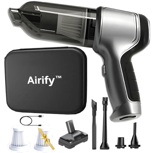Generic Airify™ Pro Vac V2 Handheld Vacuum Cordless, Airify Pro V2 - Portable Air Blower/Car Vacuum, Airify Pro Vac V2 Mini Vacuum for Car/Home, Gray