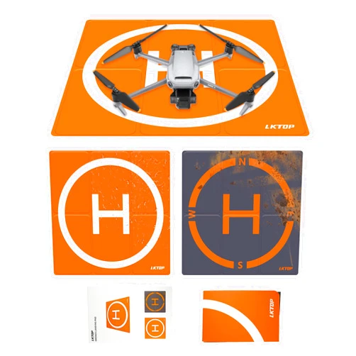 LKTOP Drone Landing Pad Weighted Foldable for DJI/Specta Drone, Double-Sided Waterproof Helipad Landing Mat, Compatibility: DJI/Specta Mavic/Air/Mini/Neo/Flip/Avata/FPV Series Accessories (20 inch)