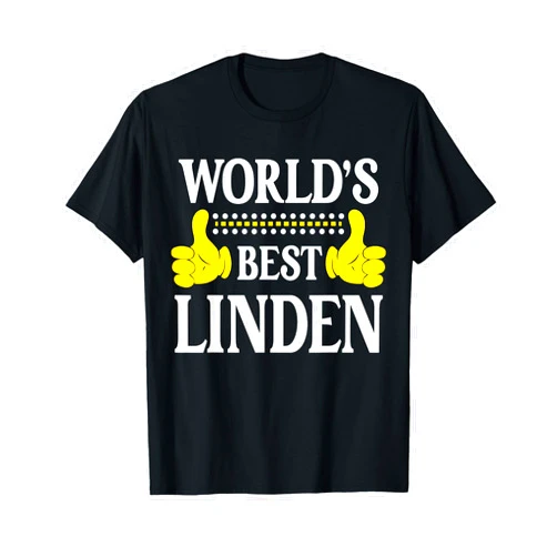 Linden Gifts Linden Tee Men Name Birthday Gifts World's Best Linden Personal Name First Name Funny Linden T-Shirt