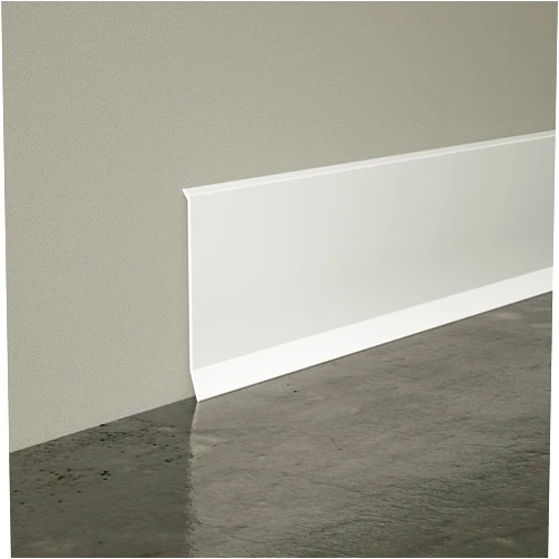 Moleney Flexible Wall Baseboard Molding Trim, 4 inch Self-Adhesive Vinyl Floor Base, Peel and Stick Rubber Base Moulding(White, 40ft)