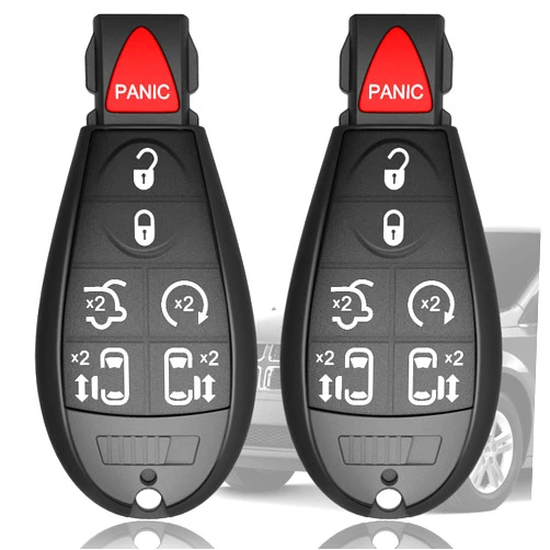 REMOTEAGO Compatible for 08-2016 Chrysler Town and Country and 08-2019 Dodge Grand Caravan, 433Mhz IYZ-C01C P/N # 267F-5WY783X 2701A-C01C