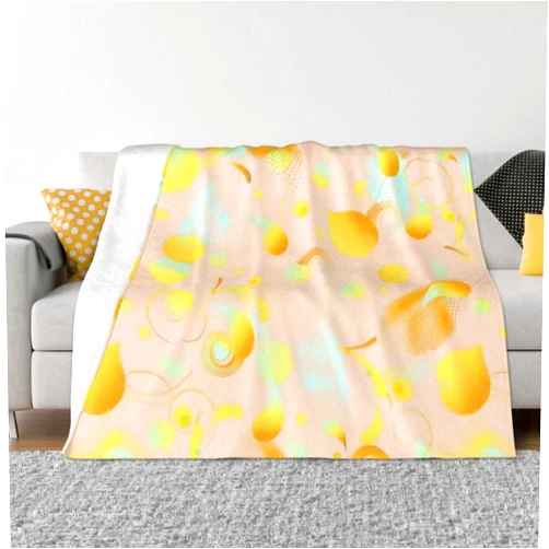 Generic Golden Orange Blanket Comfortable Soft Lightweight Flannel Blanket, Suitable for Sofa, Bedroom, Travel, Suitable for All Seasons.80 X60