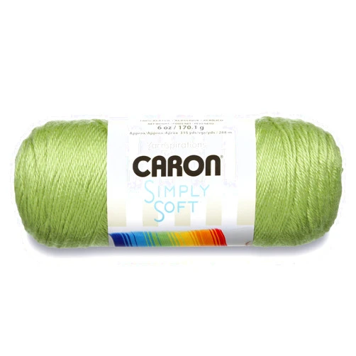 Caron Simply Soft Collection Yarn, 6oz, Gauge 4 Medium, 100% Acrylic- Pistachio - Machine Wash & Dry