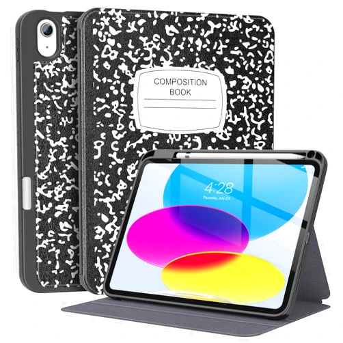Supveco Case for iPad (A16) 11th Generation 11 inch (2025),iPad 10th Generation 10.9 inch (2022) with Pencil Holder-[Auto Wake/Sleep],Premium Folio Stand Case with Soft TPU Back Cover-Book