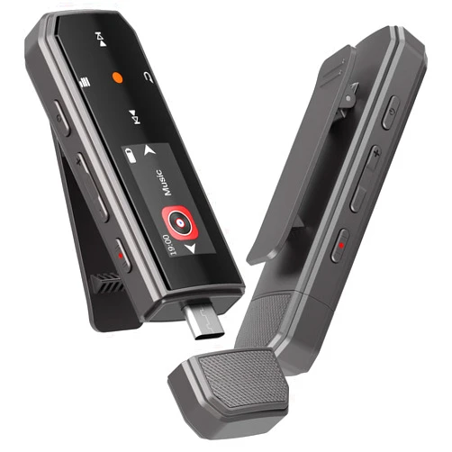 RUIZU 64GB Type-C USB MP3 Player with Bluetooth 5.3, Clip Portable Music Player with FM Radio, Voice Recorder, Pedometer for Sport, Digital Audio Shuffle A-B Repeat, Support Mobile Phone File Transfer