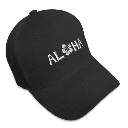 Speedy Pros Baseball Cap Aloha Sky White Hibiscus Embroidery Nature Hats for Men & Women