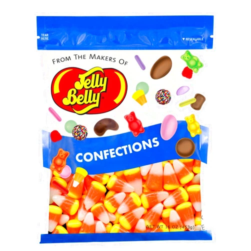 Jelly Belly Candy Corn - 1 Pound (16 Ounces) of Classic Creamy Vanilla-Flavored Candy in a Resealable Bag, Straight from the Source