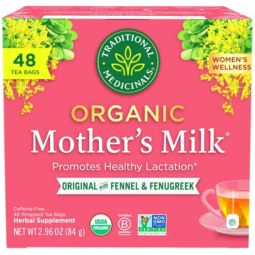 Traditional Medicinals Organic Mother's Milk Women's Tea, Promotes Healthy Lactation - 48 Tea Bags