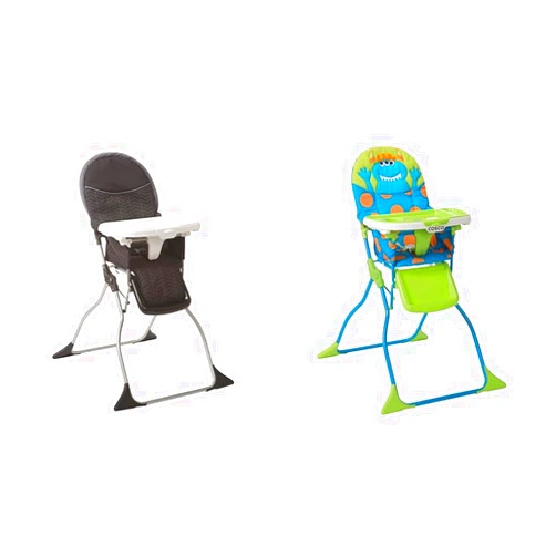 Cosco Kids Simple Fold Deluxe High Chair with 3-Position Tray, Black Arrows & Monster Syd Prints