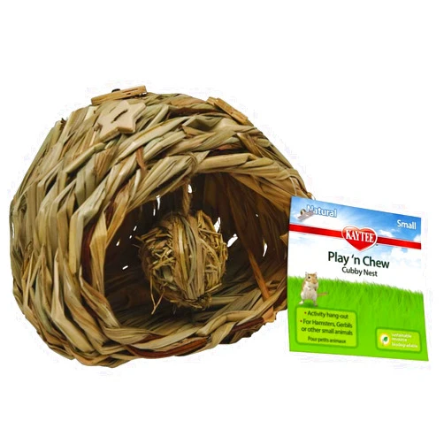 Kaytee Play n Chew Cubby Nest for Small Animals, Small