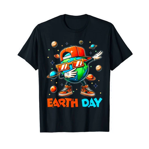 Cute Earth Day 2024 Tees Happy Earth Day 2024 Funny Earth Day Kids Toddler Boys Dab T-Shirt