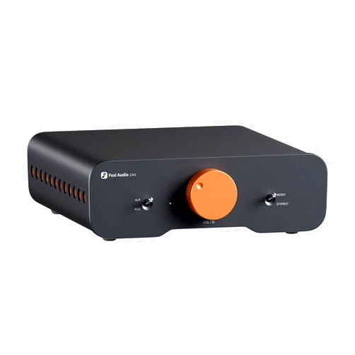 Fosi Audio ZA3 Balanced Stereo Amplifier Home Audio Component Mini 2 Channel Mono Amp TPA3255 for Subwoofer Desktop Home Theater Bookshelf Tower Floorstanding Passive Speakers with 48V Power Supply
