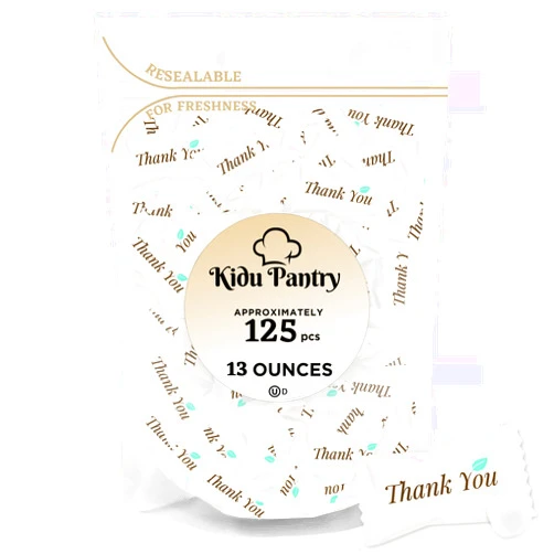 KIDU Pantry Thank You Buttermints - Individually Wrapped Appreciation Mints - 13 oz Resealable Bag (Approx. 125 Buttermints) - Elegant Party Favors for Guests Bulk 100 - Butter Mints Individually Wrapped - Perfect for Weddings, Baby Showers, Corporate Events, and Thank You Gifts