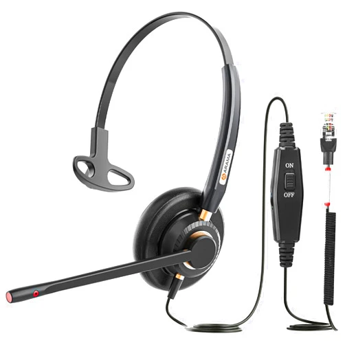 Arama Phone Headset for Cisco Landline, Noise Canceling Microphone Mute Switch Telephone Headset Compatible with Cisco IP-7821 7841 7942G 7931G 7940 7941G 7945G 7960 7961G 7962G 7965G 7975G 8811 8841