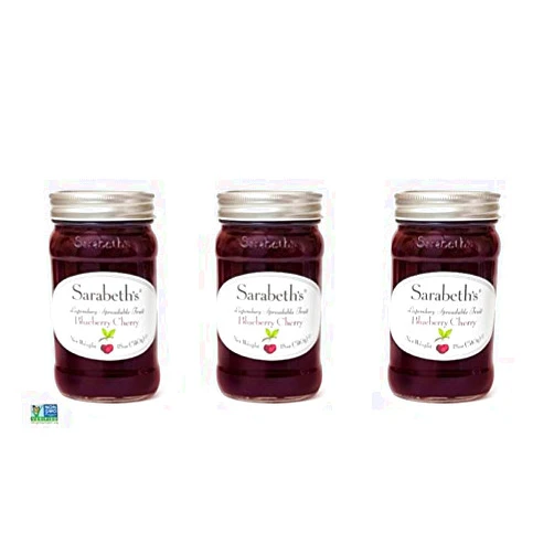 Sarabeth's Legendary Blueberry Cherry Preserves (18 oz Pack of 3)