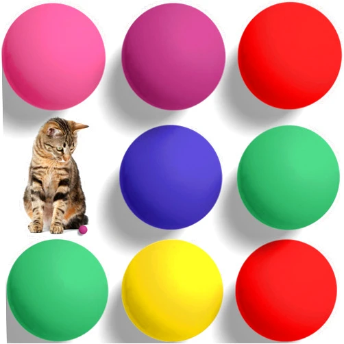 W4W Durable Cat Balls 8 Pack - Interactive Cat Ball Toy - Perfect for Playtime and Chewing Toys - for All Breed Sizes