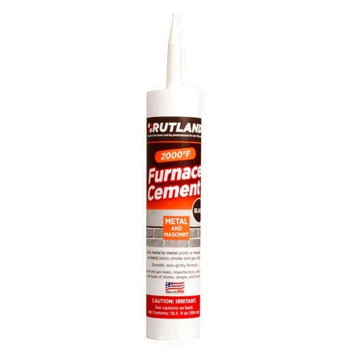 Rutland Products Black, 10.3 fl oz Cartridge Furnace Cement, 10