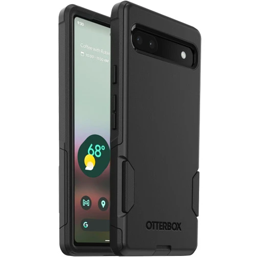 OtterBox Commuter Case for Google Pixel 6a, Shockproof, Drop Proof, Rugged, Protective Case, 3X Tested to Military Standard, Antimicrobial Protection, Black