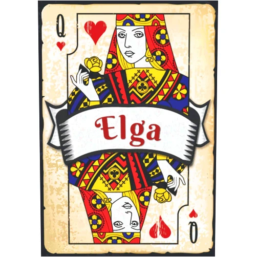 Nicole iT alia Publishing Elga: Taccuino A5 | Nome personalizzato Elga | Regalo di compleanno per moglie, mamma, sorella, figlia ... | Design: carte da gioco | 120 pagine a ... formato A5 (14.8 x 21 cm) (Italian Edition)