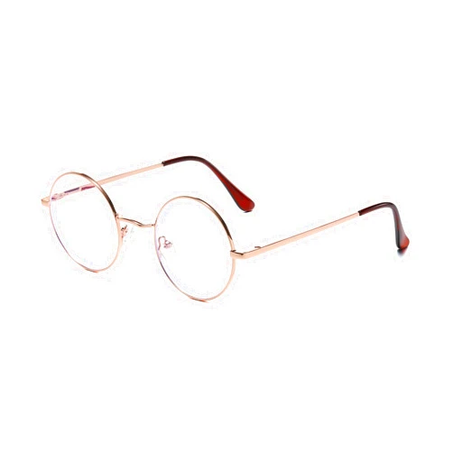 EYLRIM Round Blue Light Blocking Glasses for Women Men Circle Clear Lens Metal Frame Eyeglasses Non Prescription