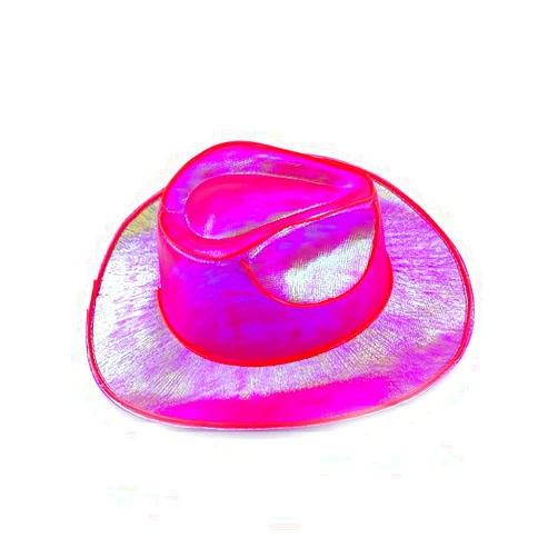 Generic Bachelorette/Bachelors Gender reveal Wedding Party Concert Night Lighting CowBoy Unisex Wireless Light Up Sequin Jazz Hat(Red)