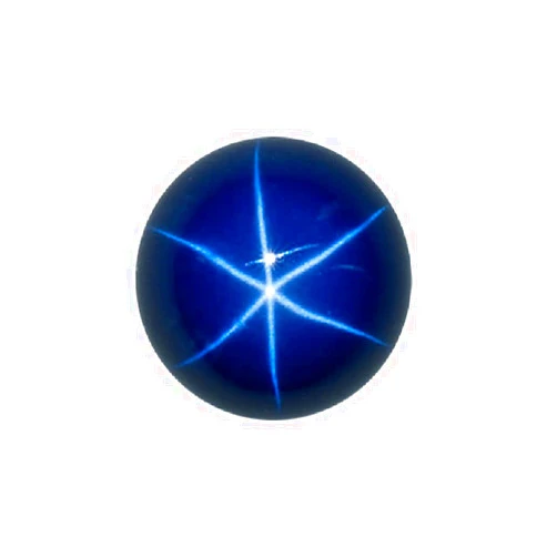 Instagem Lab Created Synthetic Blue Star Sapphire Round Cabochon Loose Stones from 4mm - 10mm